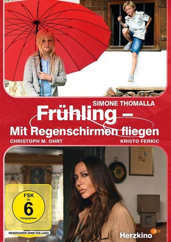 Frühling mit regenschirmen - frühling,